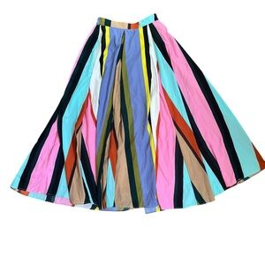 Colorful Striped Maxi Skirt
